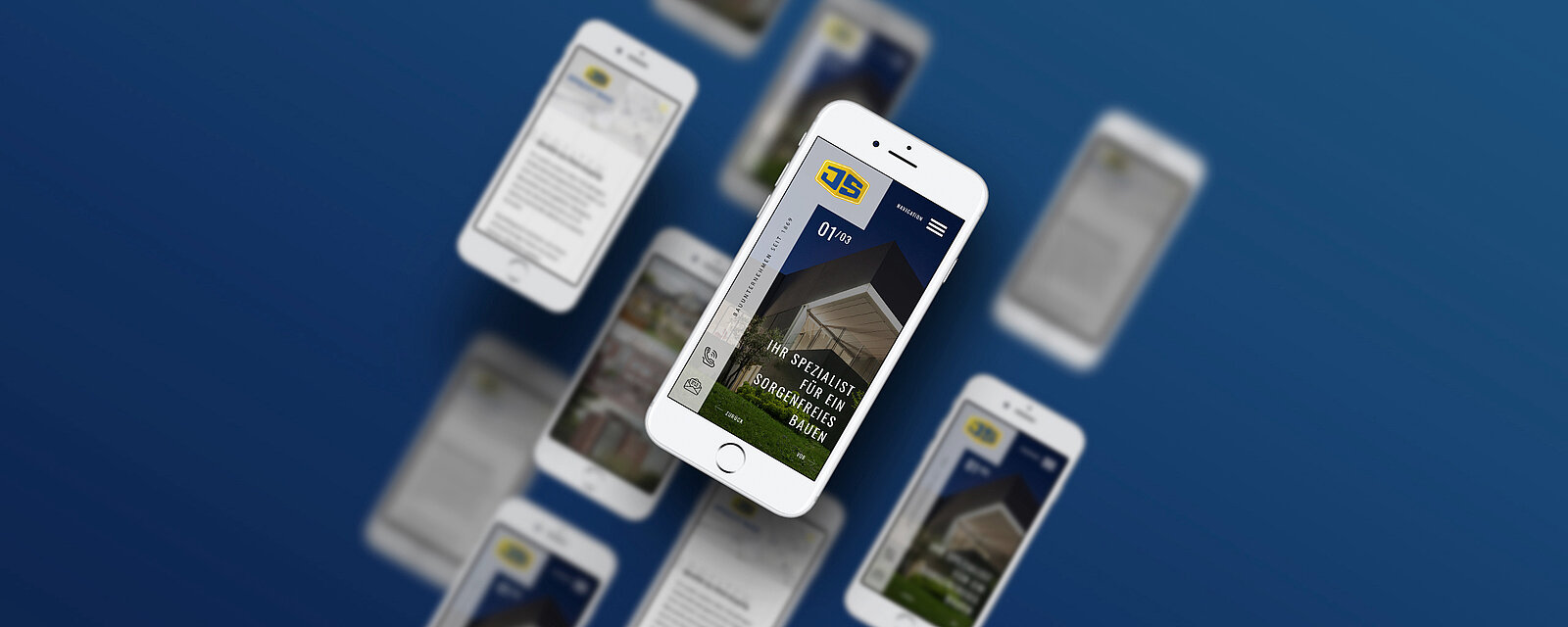 Homepage auf dem iPhone für ein Handwerksbetrieb aus Bad Segeberg in Schleswig-Holstein