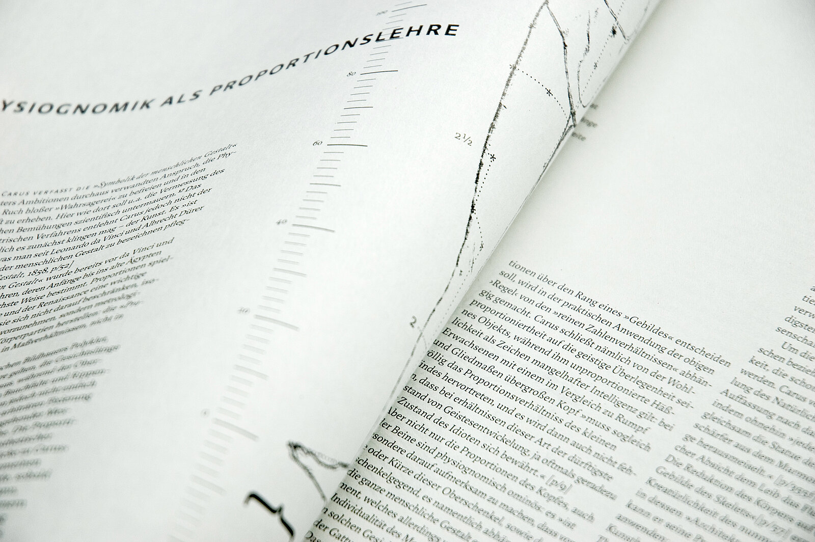 Layout einer Doppelseite mit netten Mischung aus Illustration und Text.